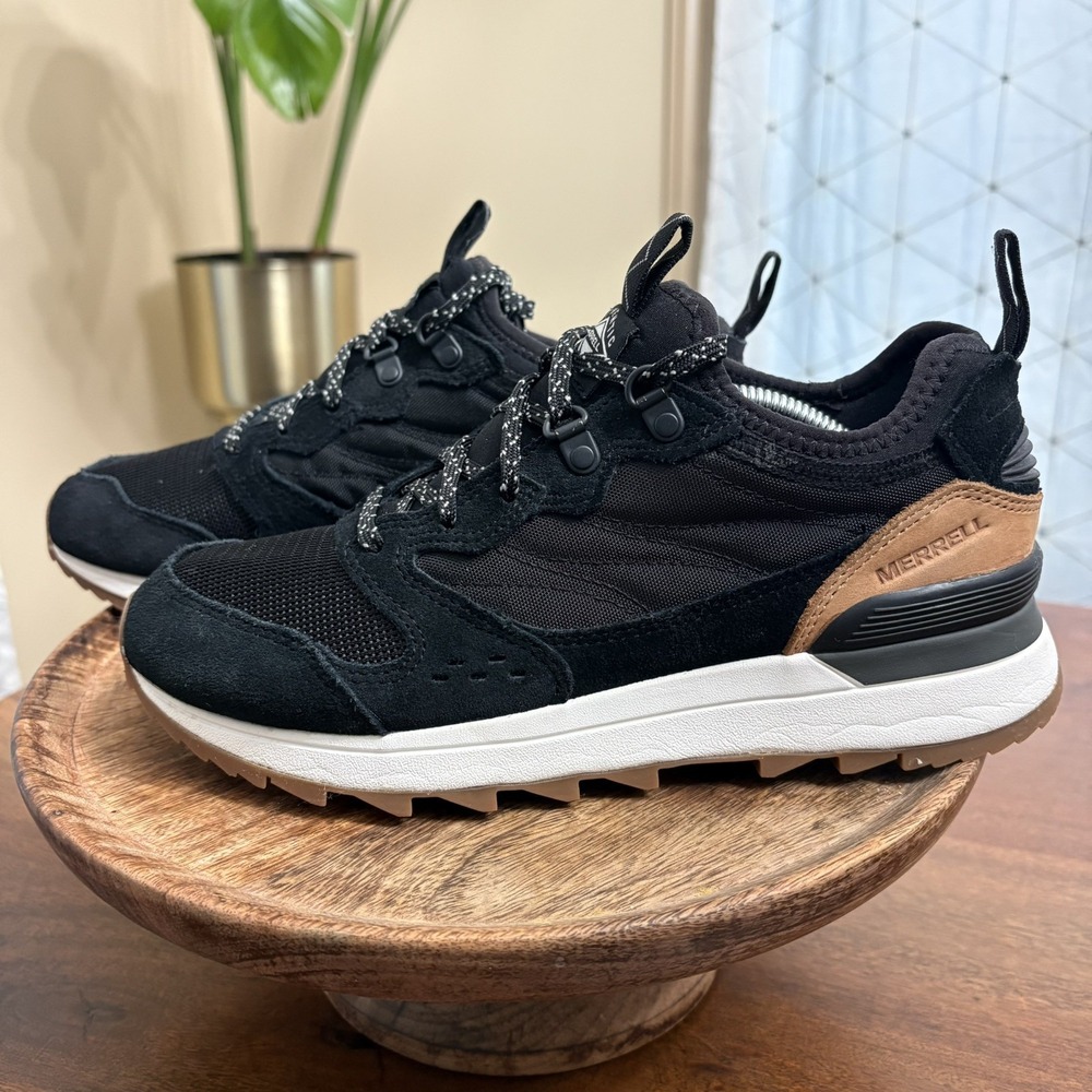 Merrell Womens Alpine 83 Sneaker Recraft Suede Leather Black Size 8 J006864